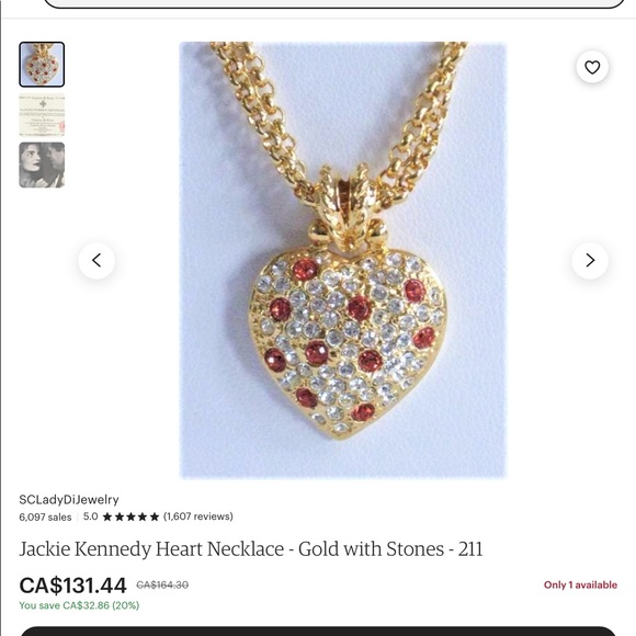 Camrose & Kross JBK Pave Crystal Heart Pendant - Picture 3 of 4